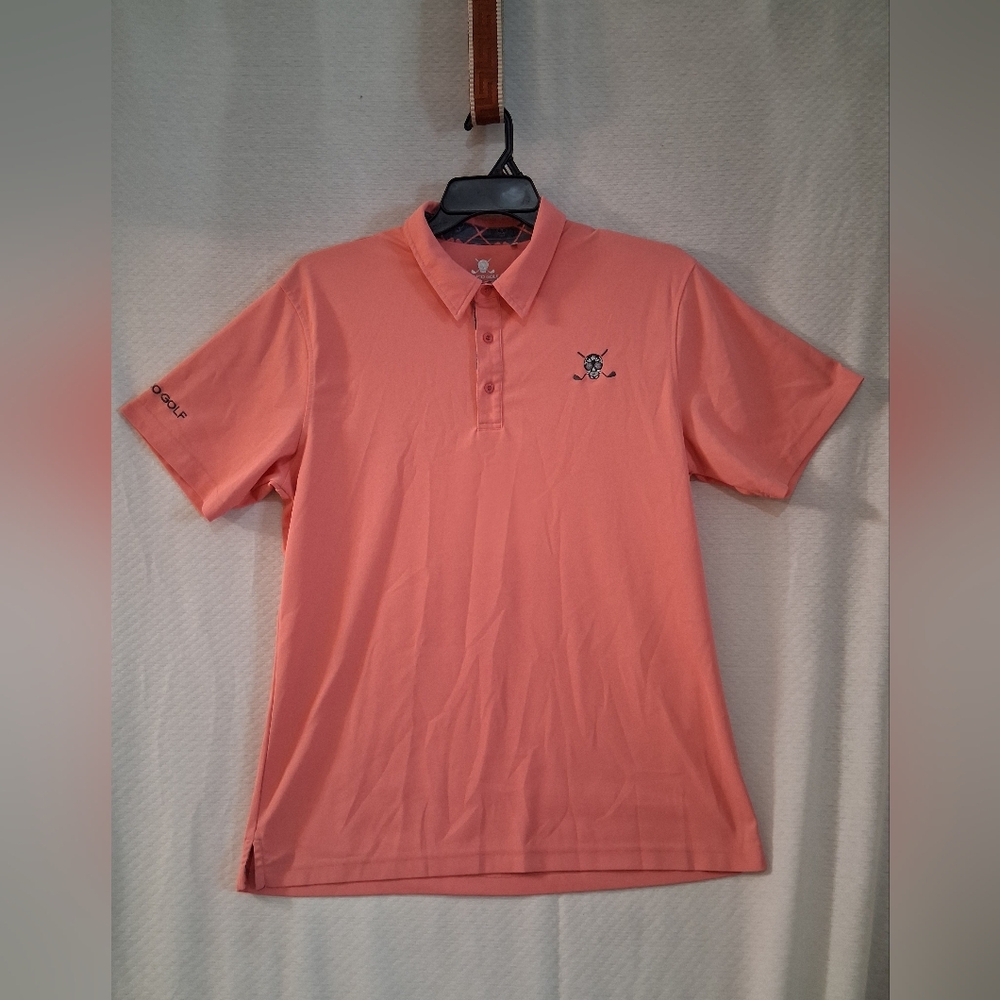 Chuco Golf Coral Polo Shirt with Embroidered Logo